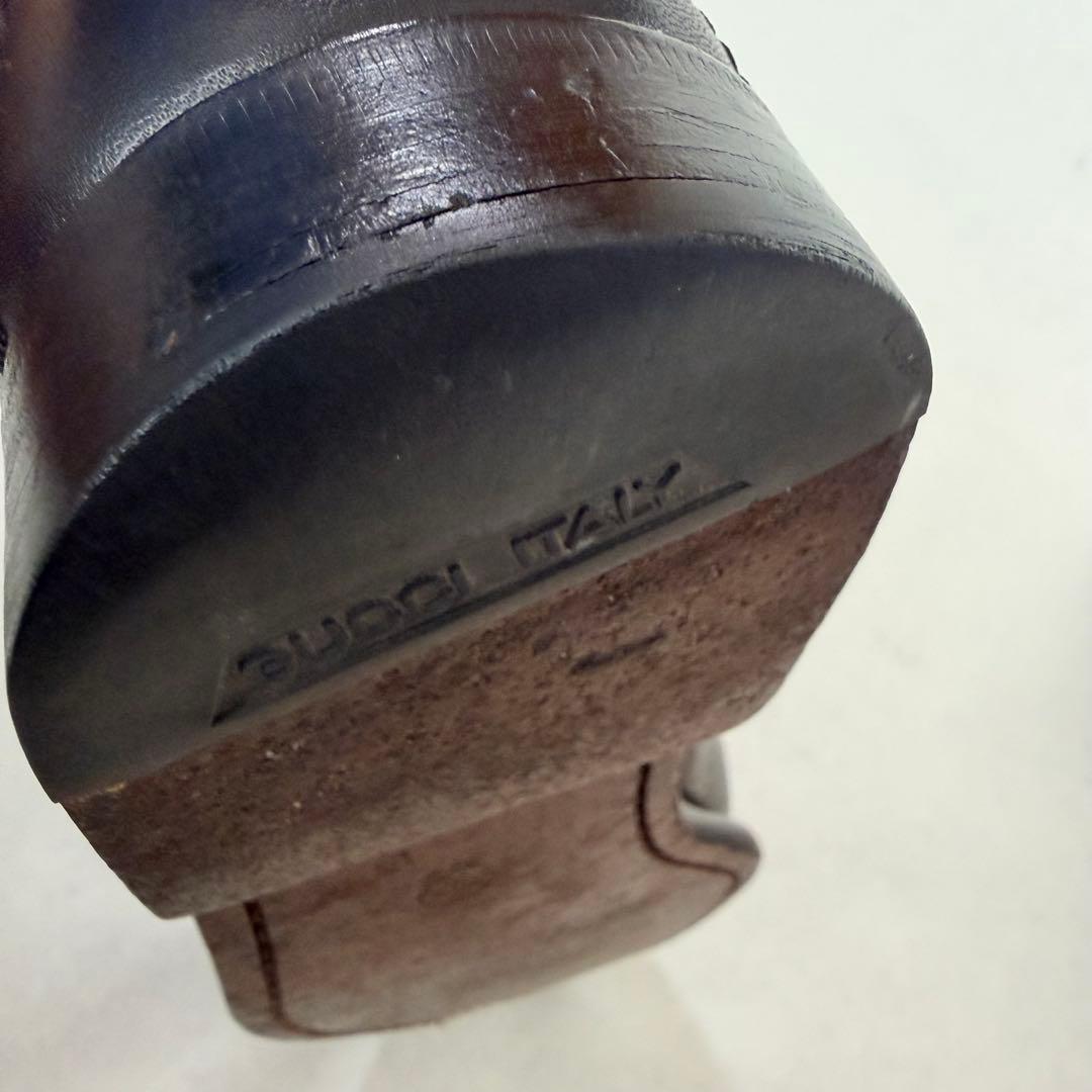 GUCCIグッチ ホースビットローファー 39.5 本革 ブラック