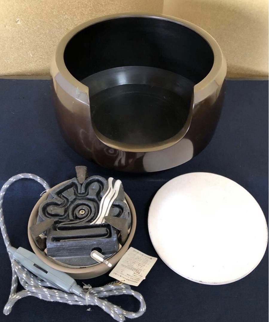 割引❗️《R》茶道具 唐銅風炉 野々田式炭型電熱器 底瓦　250911H5