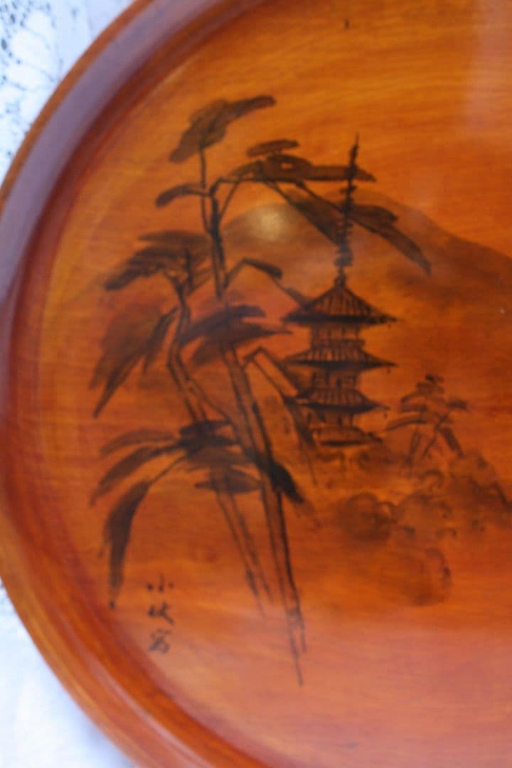 京洛名所図絵丸盆６枚組木箱入り