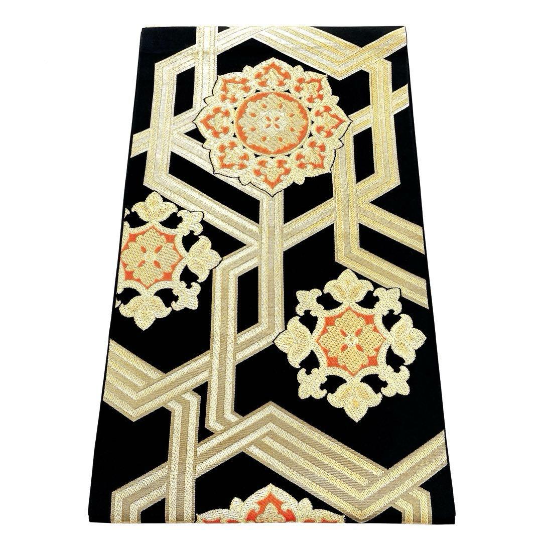 専用帯6175 ●川島織物謹製 高級 正絹 六通 袋帯 花文 華文