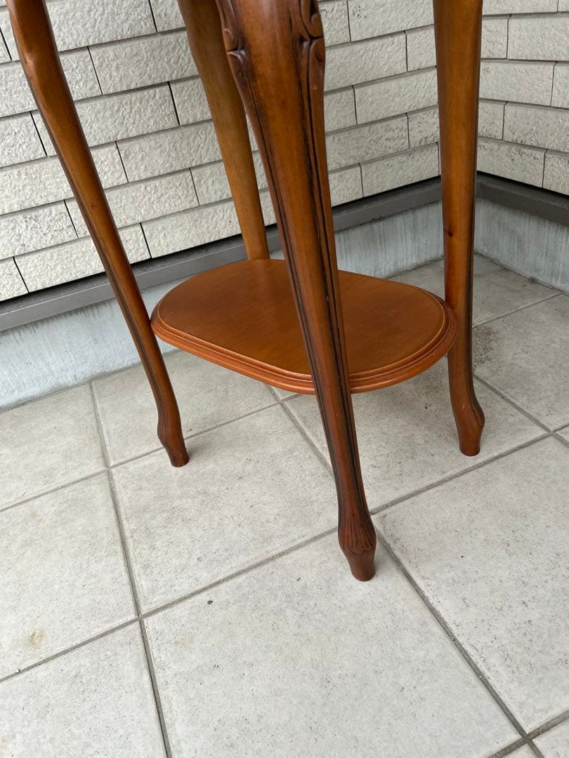 大理石 サイドテーブル コンソールテーブル 花台 猫足