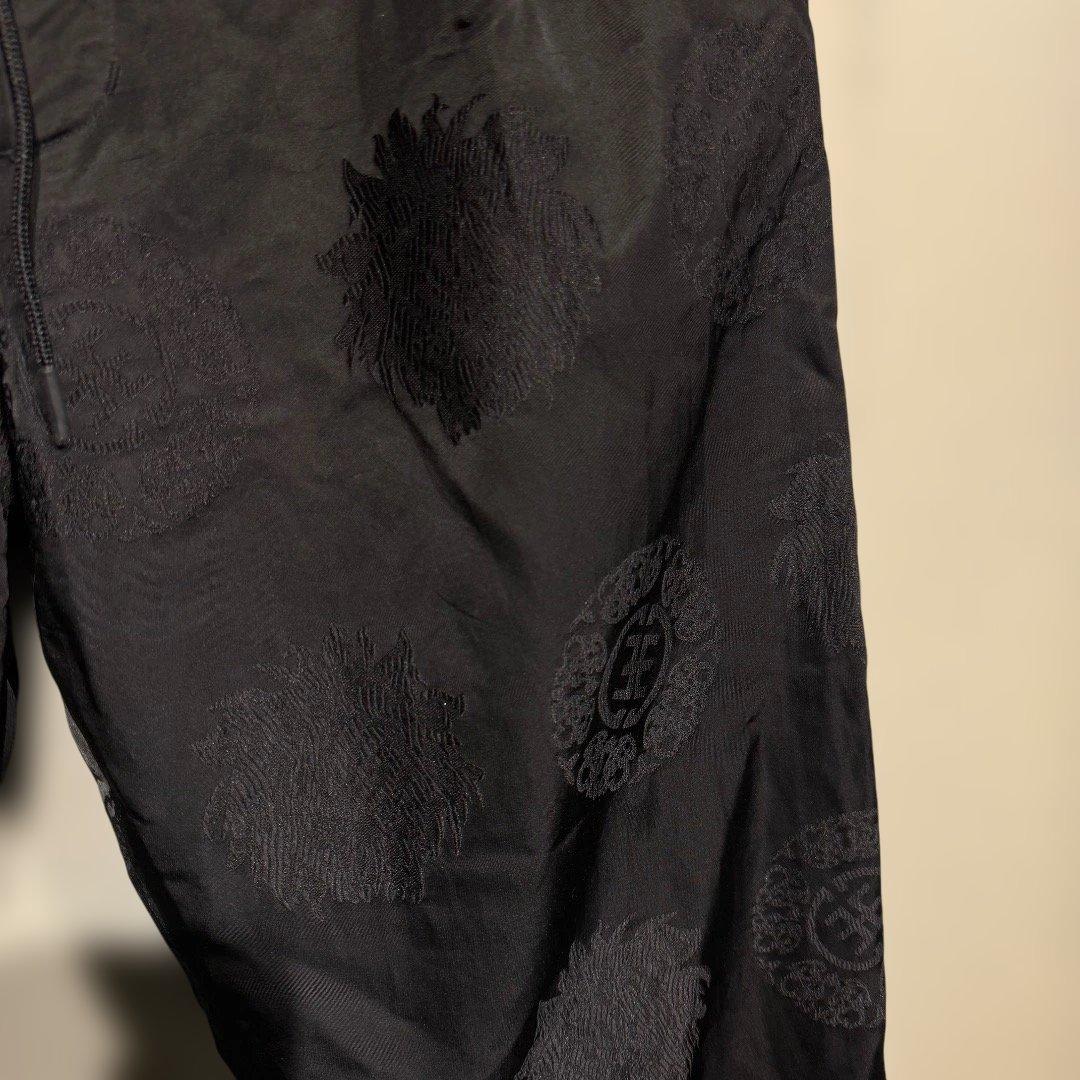 DELUXE x EVISEN メンズ ブラック サテン セットアップ XL