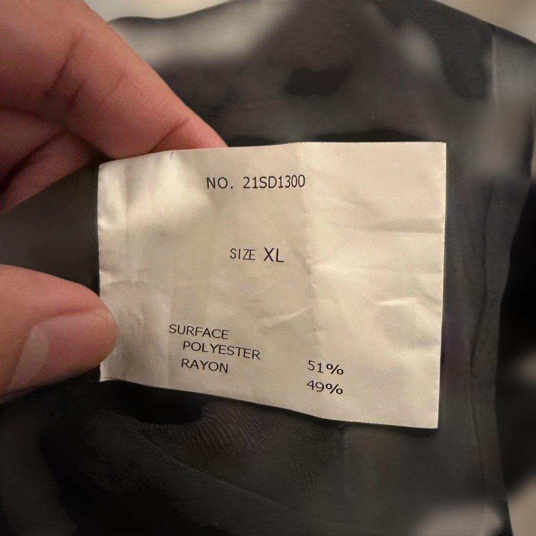 DELUXE x EVISEN メンズ ブラック サテン セットアップ XL