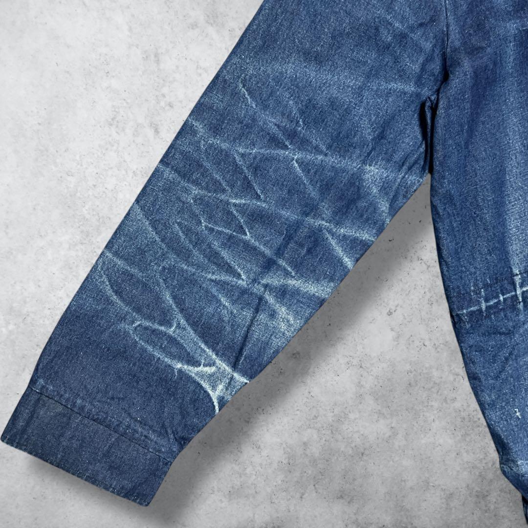 【湘南】Wallsデニムジャケットカバーオール90sヴィンテージ青ブルー