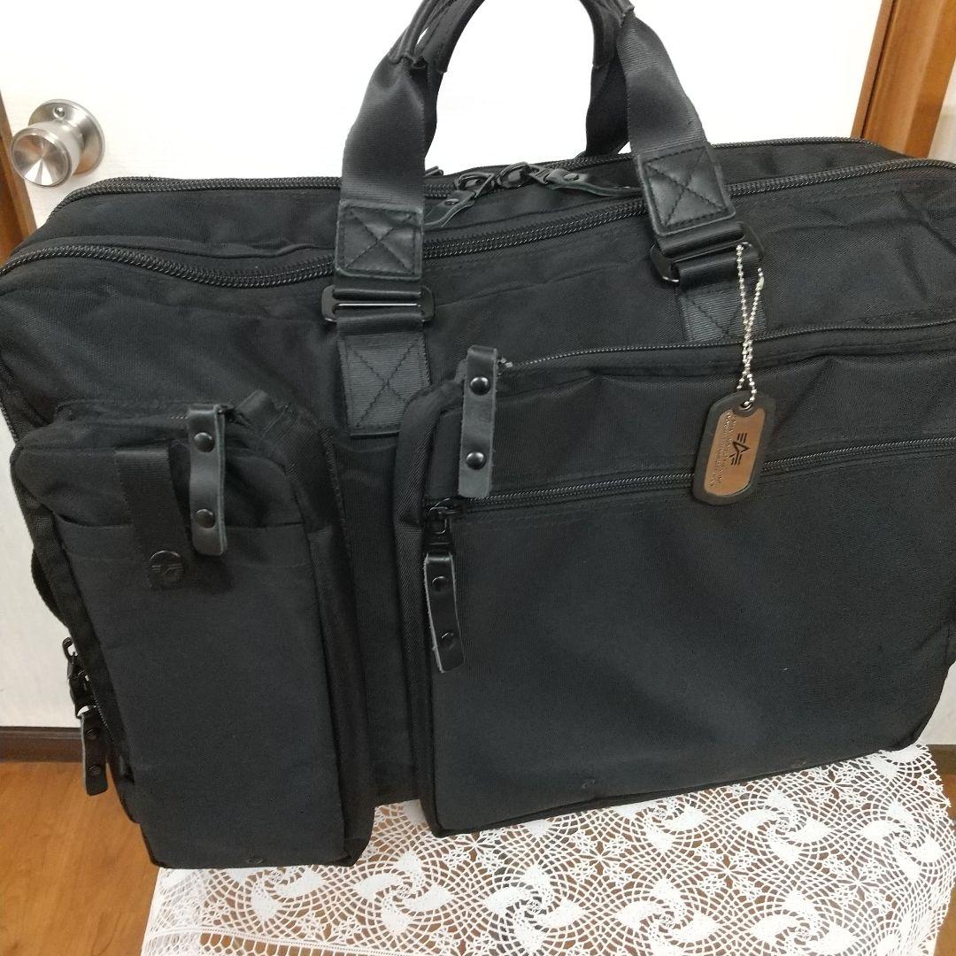 あ*り様 アルファインダストリーズ 3wayブラック ビジネスバッグ 多機能