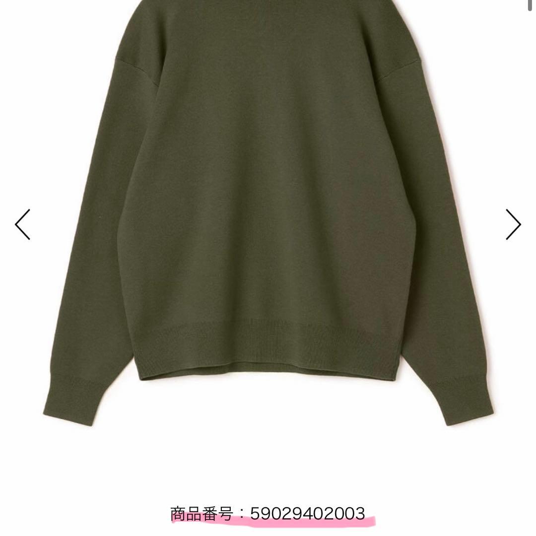 美品✨CABaN コットンカシミヤクルーネックプルオーバー ダークグリーン　M