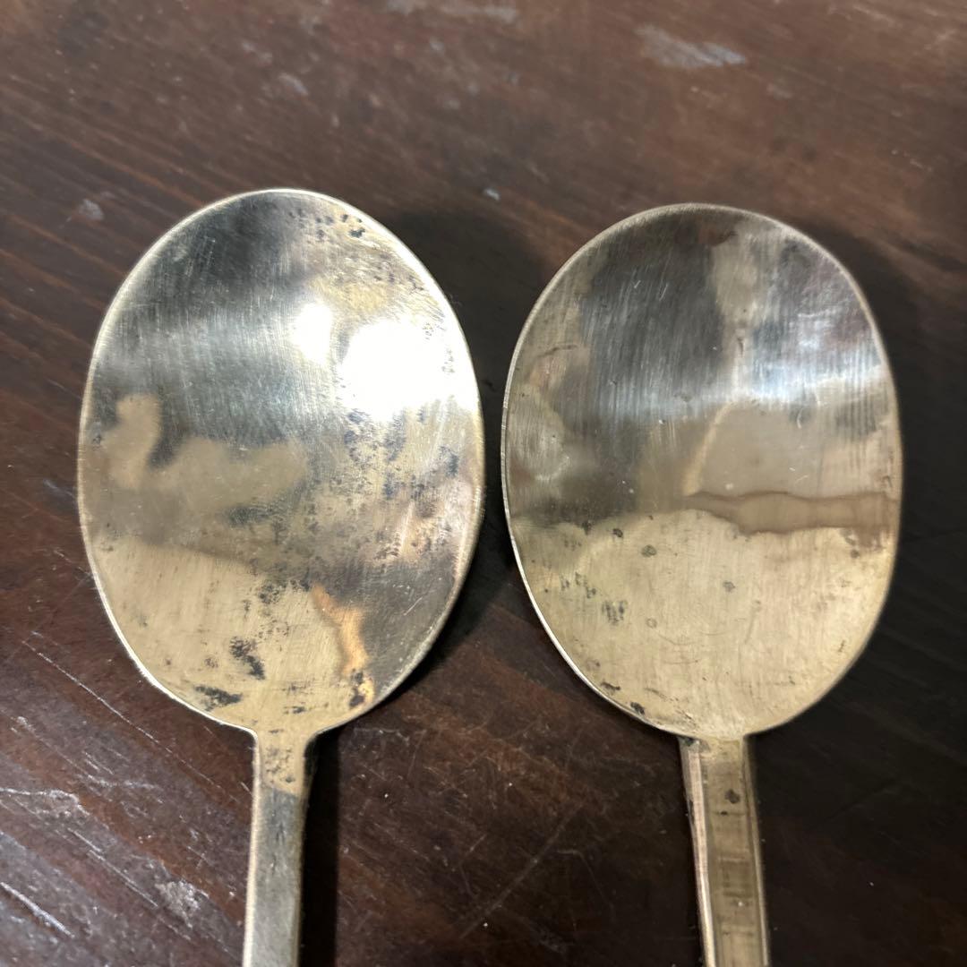 李朝スッカラ6点　(ar126)韓国スプーン.アンティーク.古道具.コウケンテツ