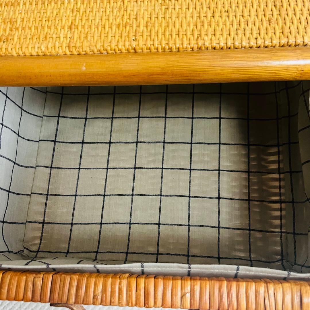 籐家具 収納ランタチェスト 昭和レトロ インテリア 棚 ラック 藤 アンティーク