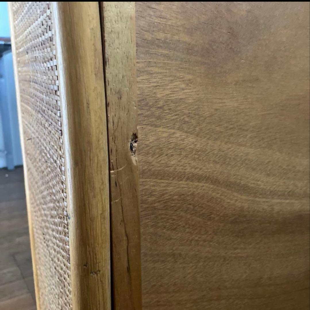 ラタン ガラスキャビネット