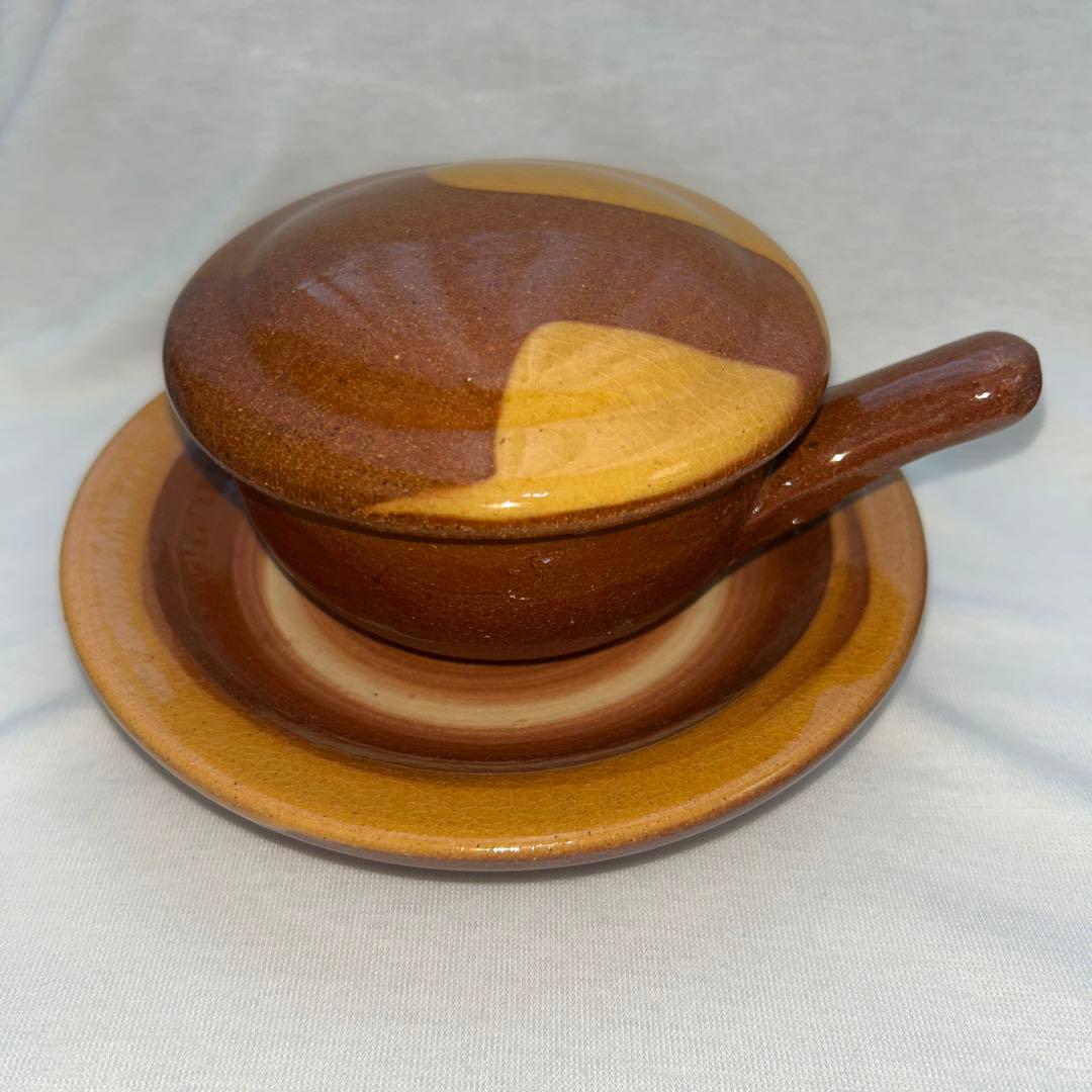 エッグベーカー　湯町窯　2個　民藝　スリップウェア