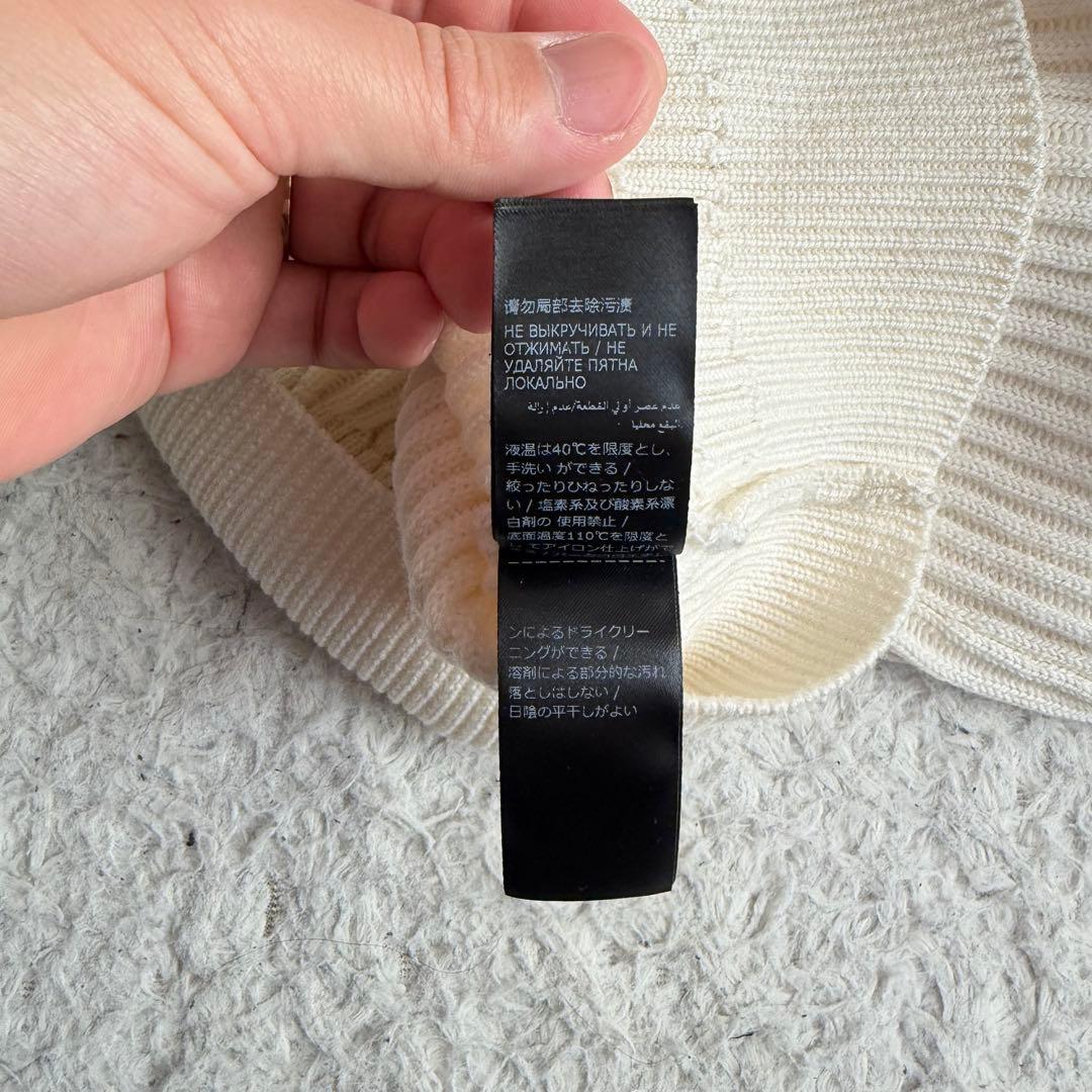 極美品Lサイズ相当　ザノーネ　タートルネックセーター　ケーブルニット　ホワイト