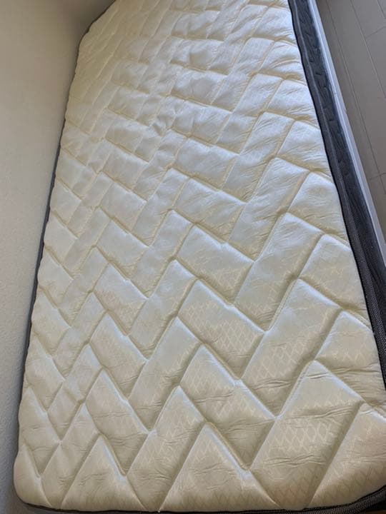 天然木すのこベッド シングル マットレスセット　ホワイト