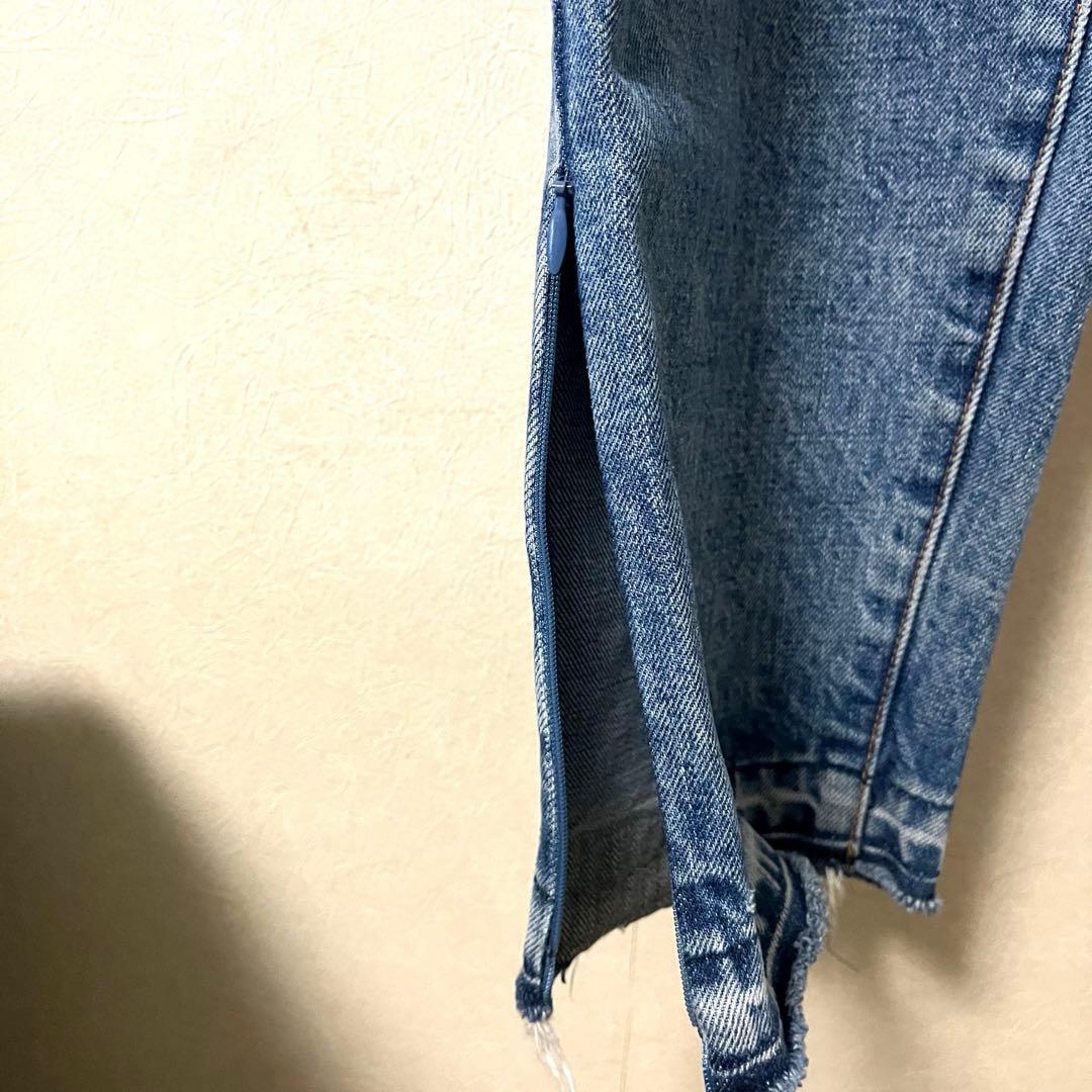 ★希少★サスクワァッチファブリックス ジップスリットデニムパンツ