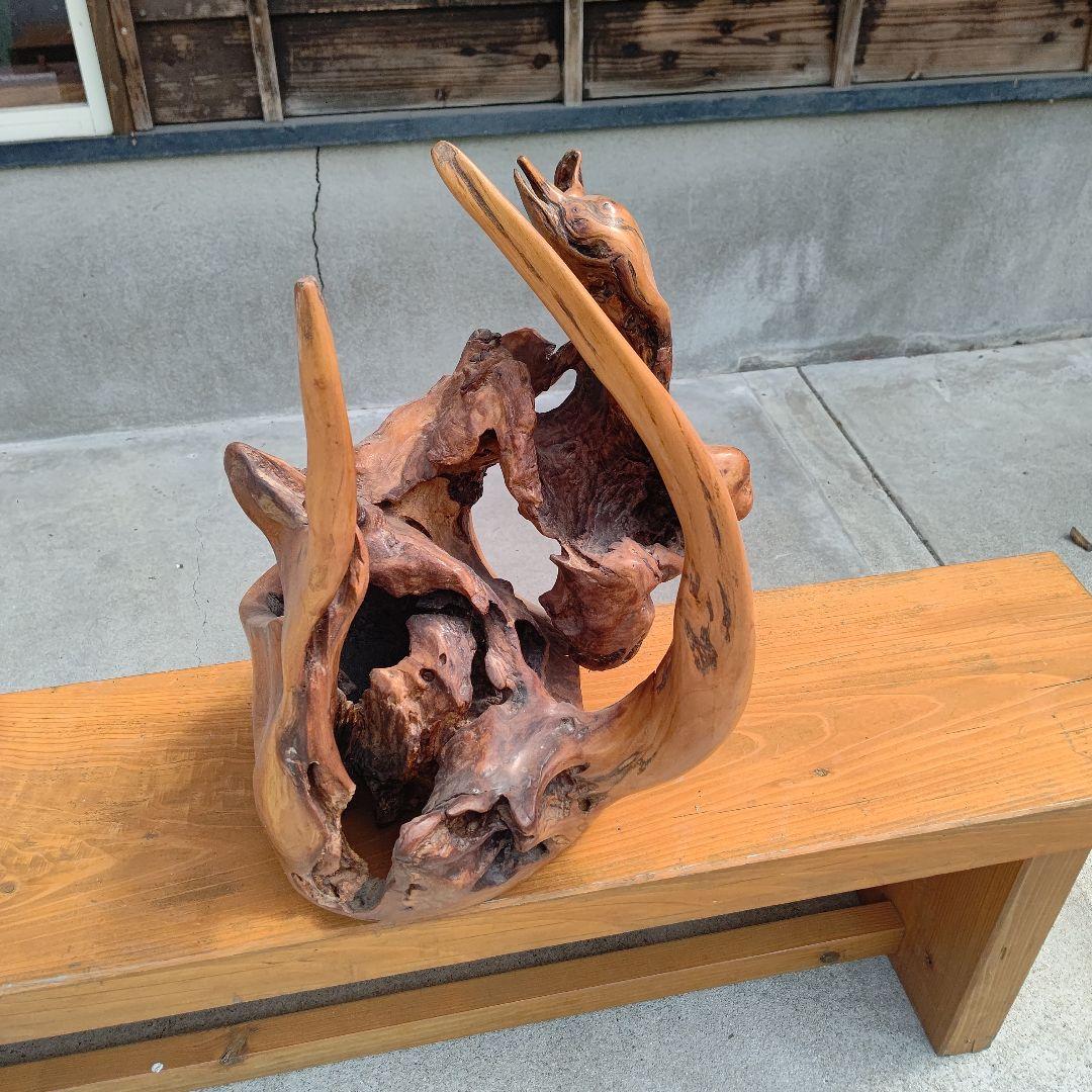 （未使用品）樹種不明　置物　インテリア　木　材木