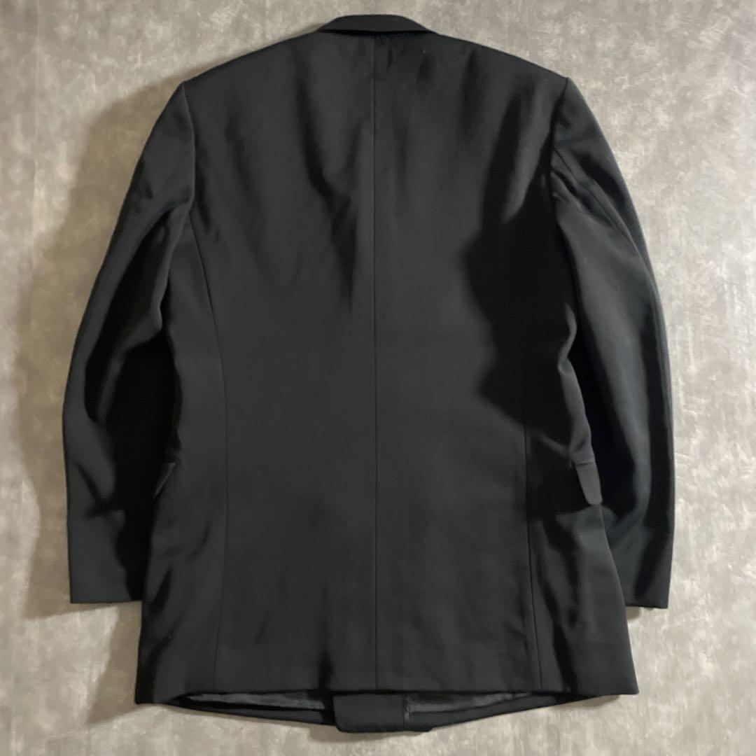 極上 漆黒ウール 黒金ボタン ダブルブレストスーツ × VERUSACEネクタイ