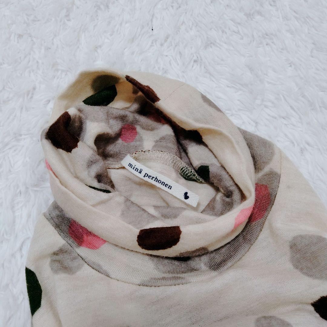 ミナペルホネン　ウール　タートル　トップス　ドット　glimmer