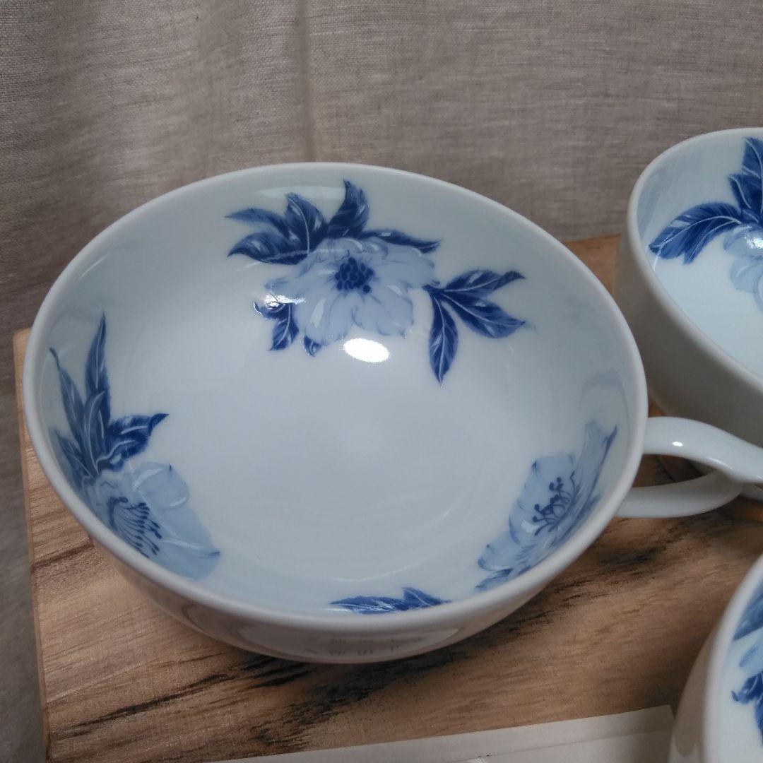 ヴィンテージ 深川製磁 カップソーサー 高台 クリスマスローズ