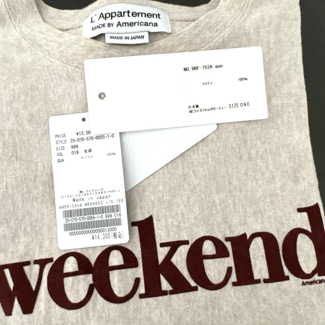 アパルトモン別注 アメリカーナWEEKEND LONG SLEEVE TEE