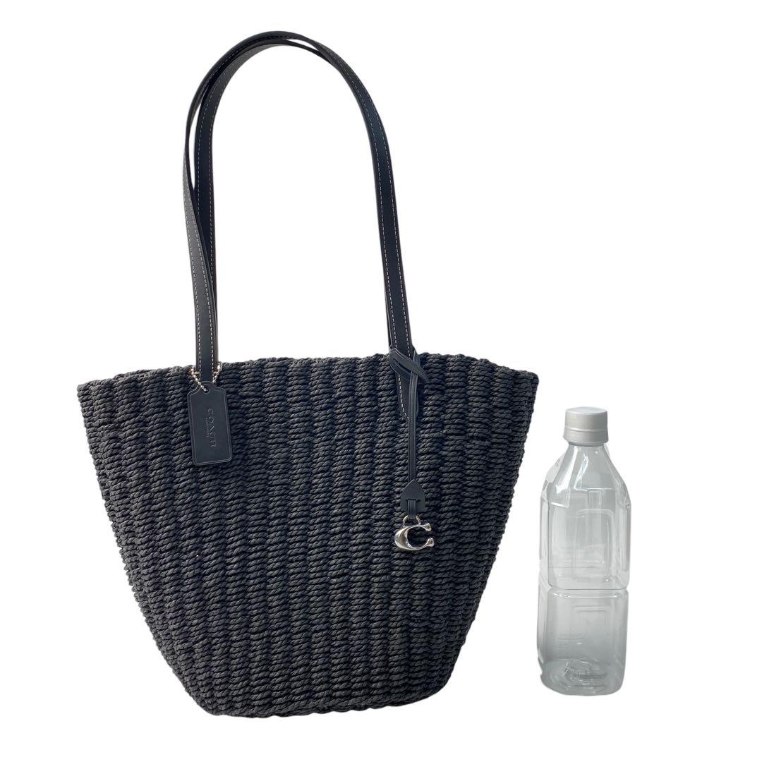 未使用 コーチcoach スモール ストロー トート カゴバッグ CQ785.