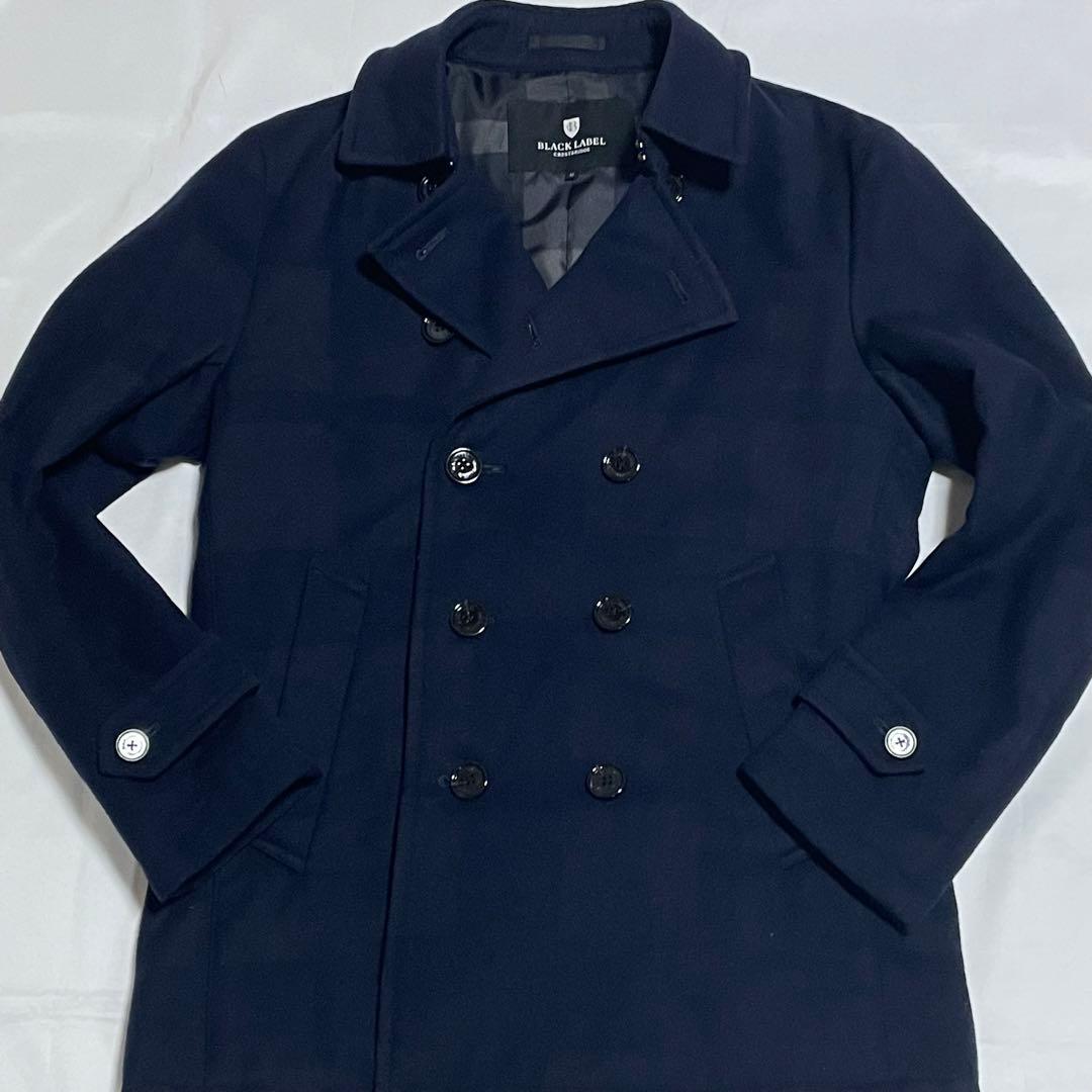 良品 BLACK LABEL CRESTBRIDGE ピーコート チェック