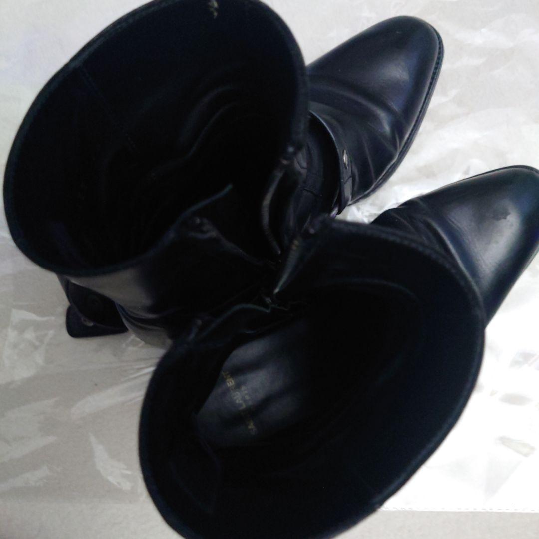 サンローラン本革クラッシックワイアットハーネスブーツ39