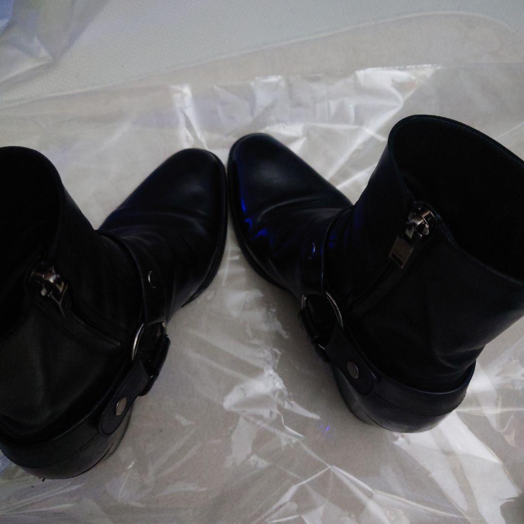 サンローラン本革クラッシックワイアットハーネスブーツ39