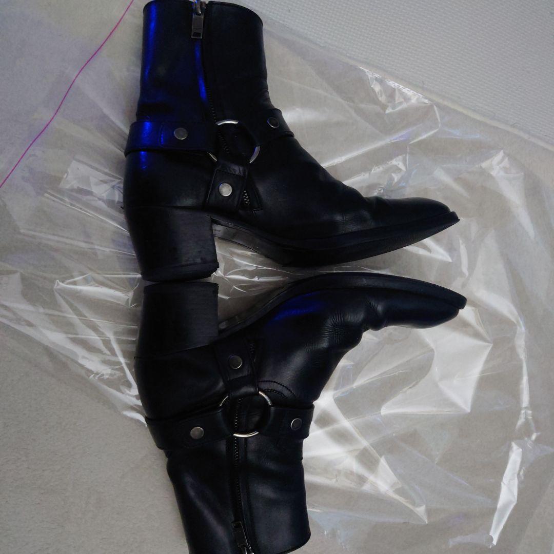 サンローラン本革クラッシックワイアットハーネスブーツ39