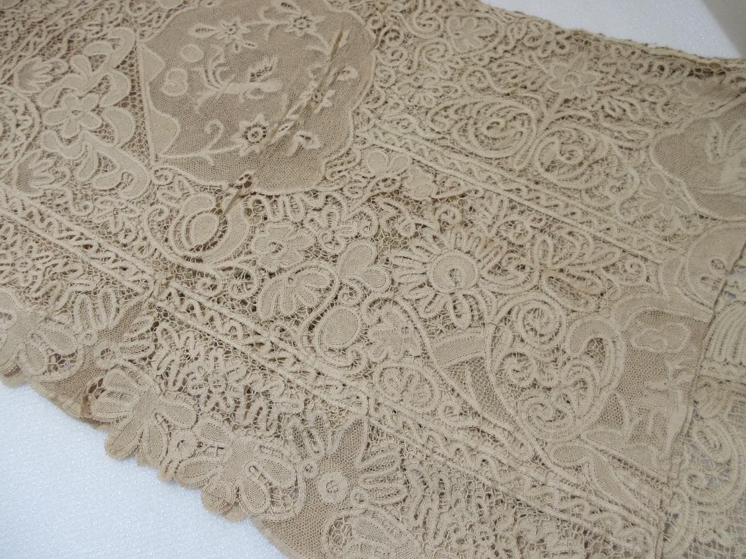 (O-41)汕頭 スワトウ テーブルクロス 刺繍 レース