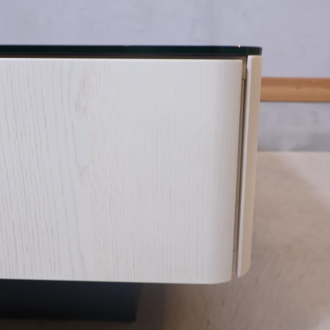 Meuble モーブル オークホワイト リビングテーブル 引き出し収納 テーブル