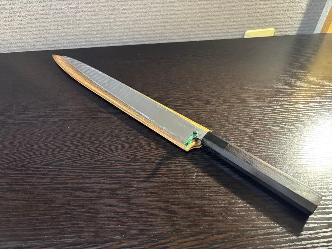 正本　黒檀黒水牛八角柄　鞘付き