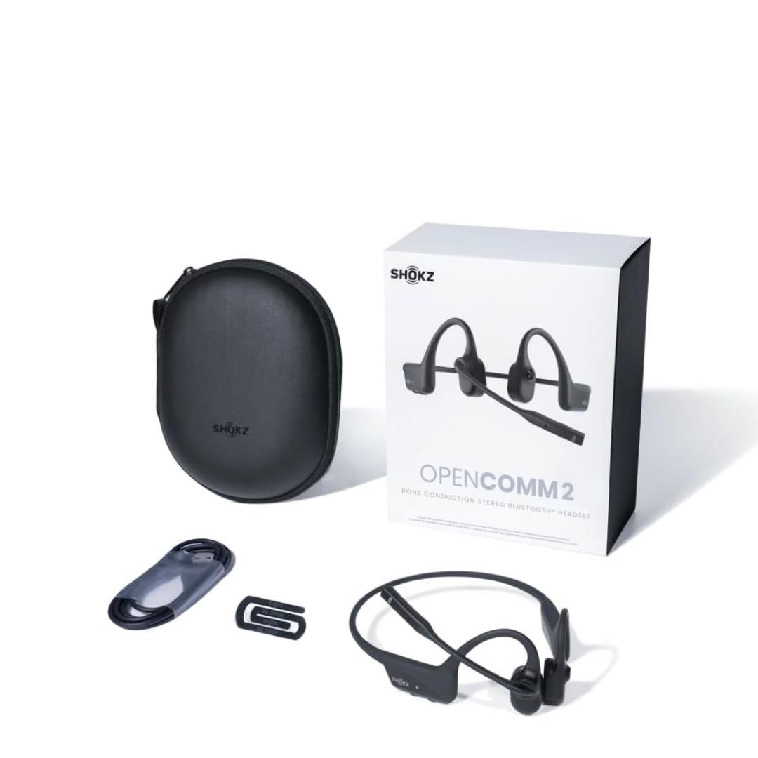 Shokz (ショックス) OpenComm 2 イヤホン 骨伝導 美品