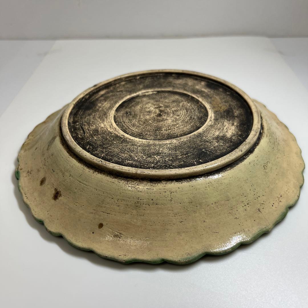 江戸中期　源内焼　大皿　幅約26㎝　東Y7-0729⭐︎2Fトコヒ