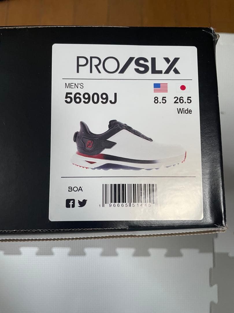 FootJoy SLX ゴルフシューズ ホワイト/ブラック/レッド