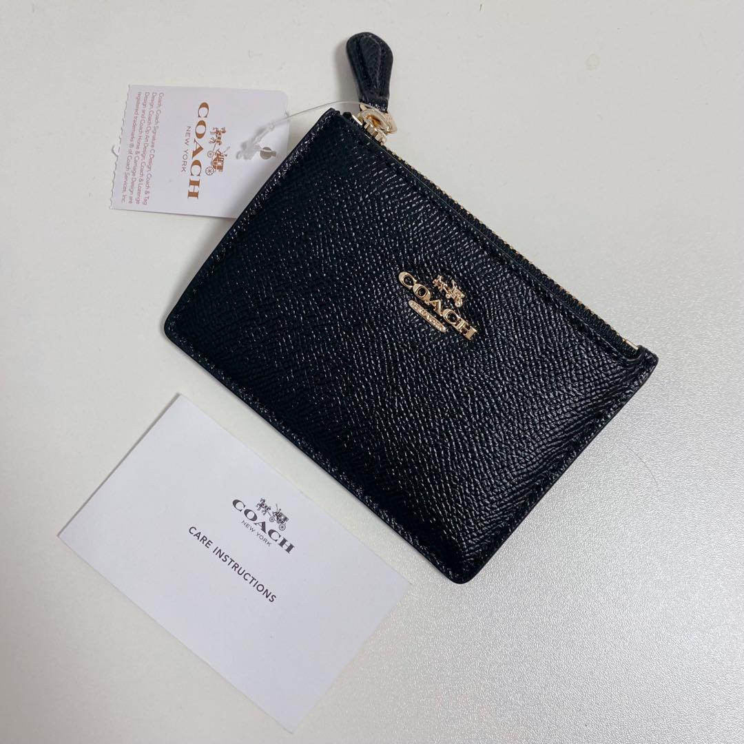【新品未使用】COACHコーチ★ミニスキニーIDケース★ケース★黒ブラック