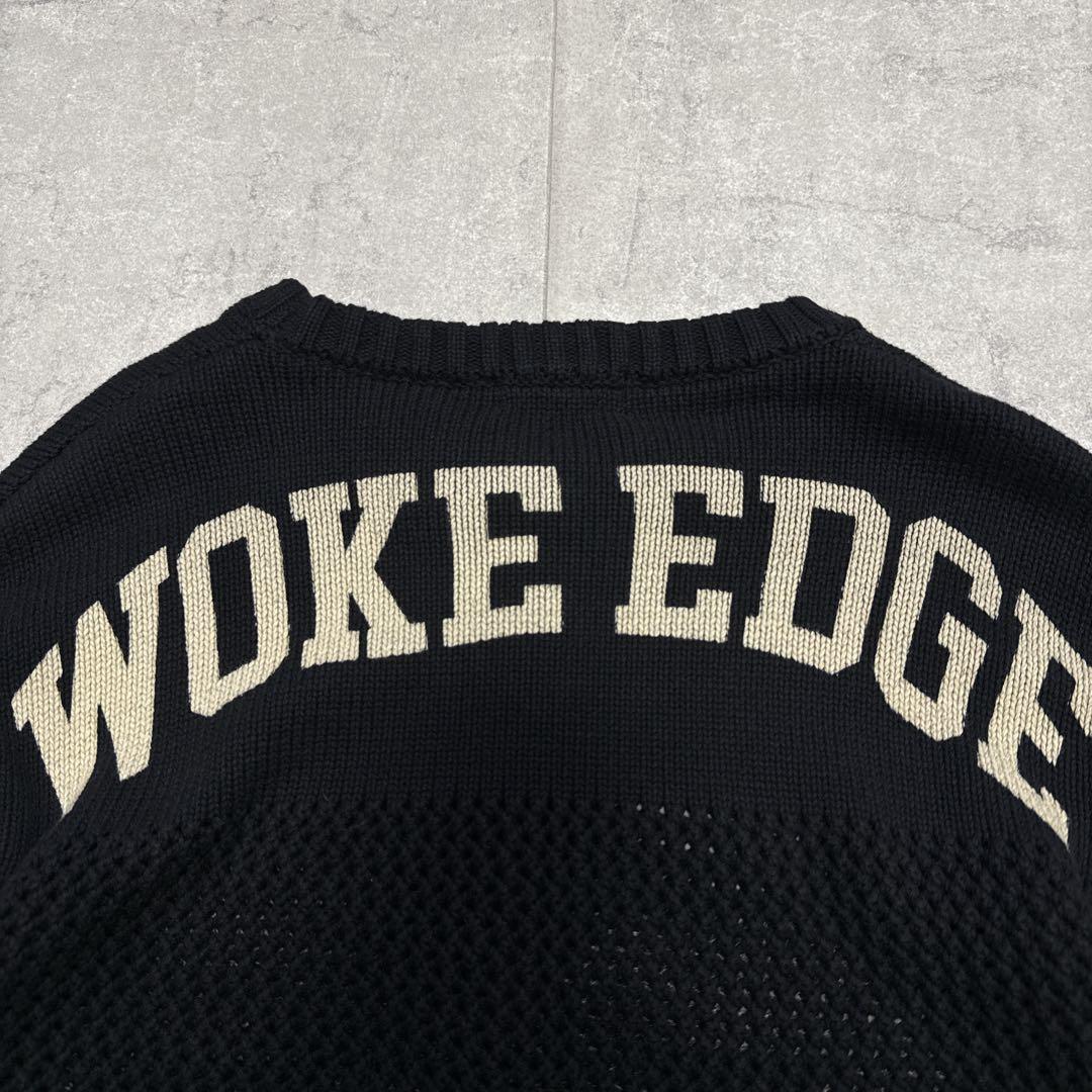 WOKE EDGE ウォークエッジ ニット M ナンバリング 黒 かつきくん着用