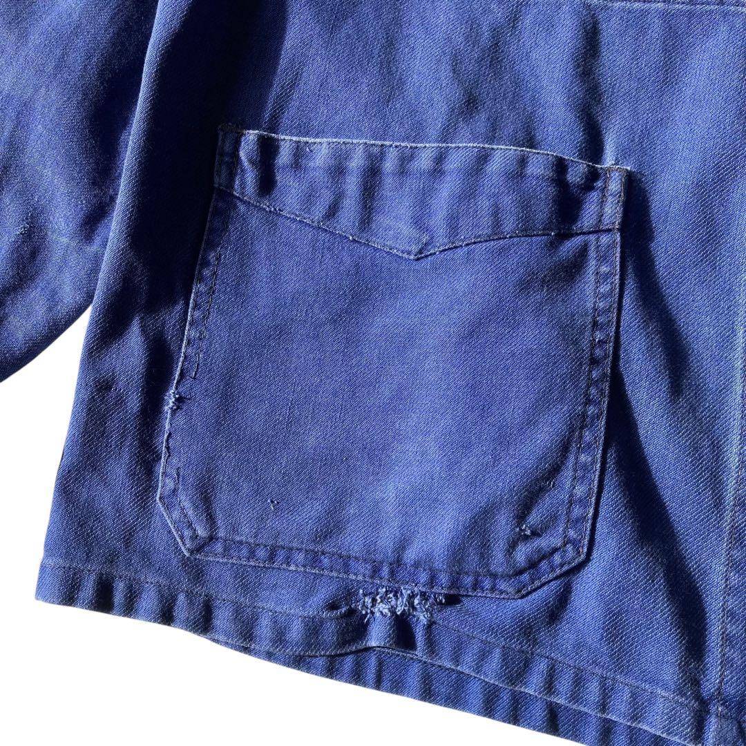 60〜70s ヴィンテージ フレンチ Vポケット カバーオール ワークジャケット