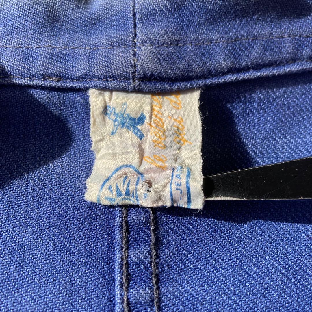 60〜70s ヴィンテージ フレンチ Vポケット カバーオール ワークジャケット