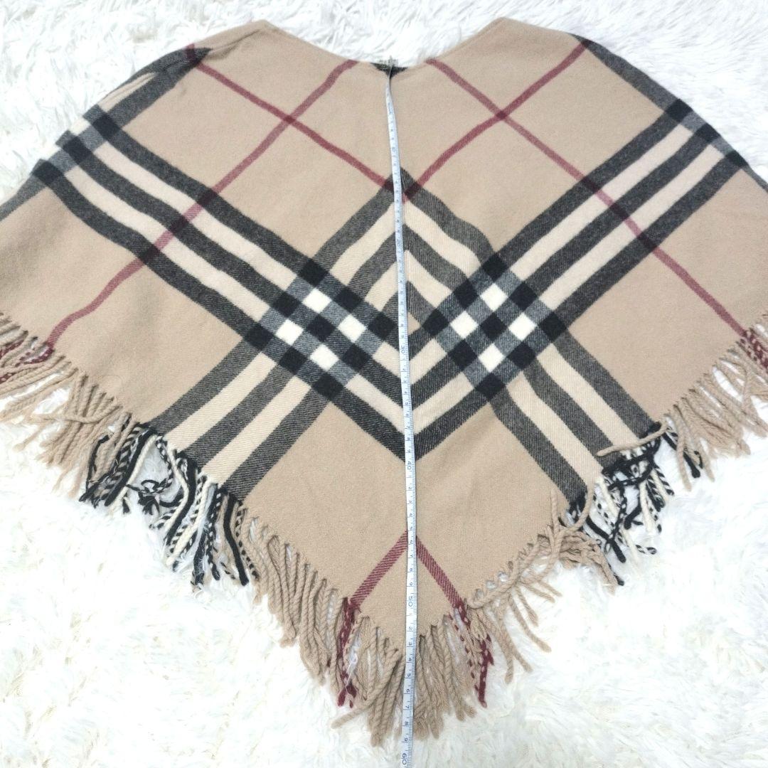 【希少】バーバリー バーバリーロンドン ウール カシミヤ ノバチェック ポンチョ