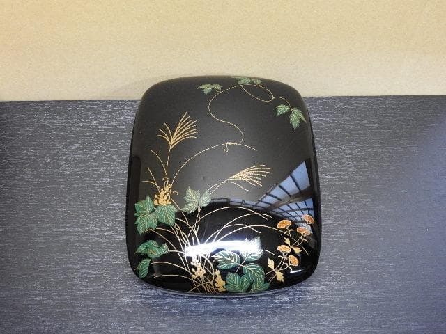 秋草図蒔絵硯箱　保存箱　MA332