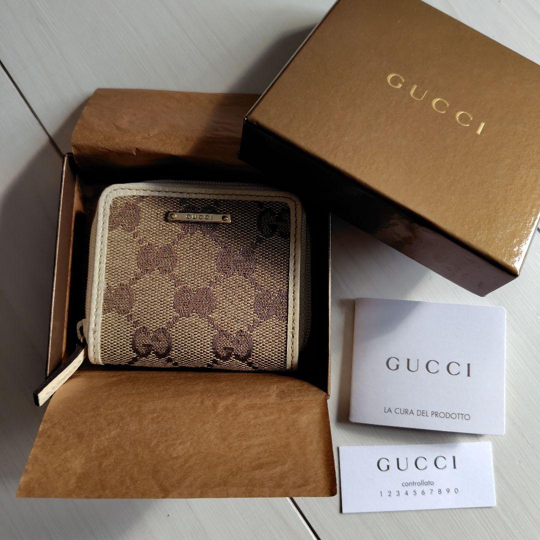 GUCCI ケース ベージュ キャンバス