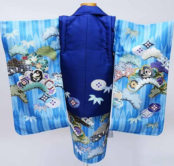 七五三 三歳 男児 被布着物フルセット 日本製 陽気な天使 NO37119-1