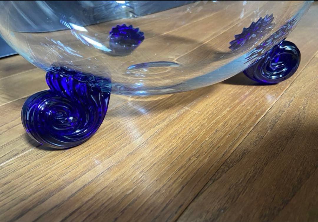 猫脚硝子　アンティーク　金魚鉢　レトロ ガラス製メダカ鉢・水槽