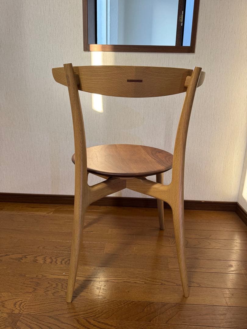 起立木工　スタッキングチェア 4脚 回転椅子 ダイニング 回転チェ