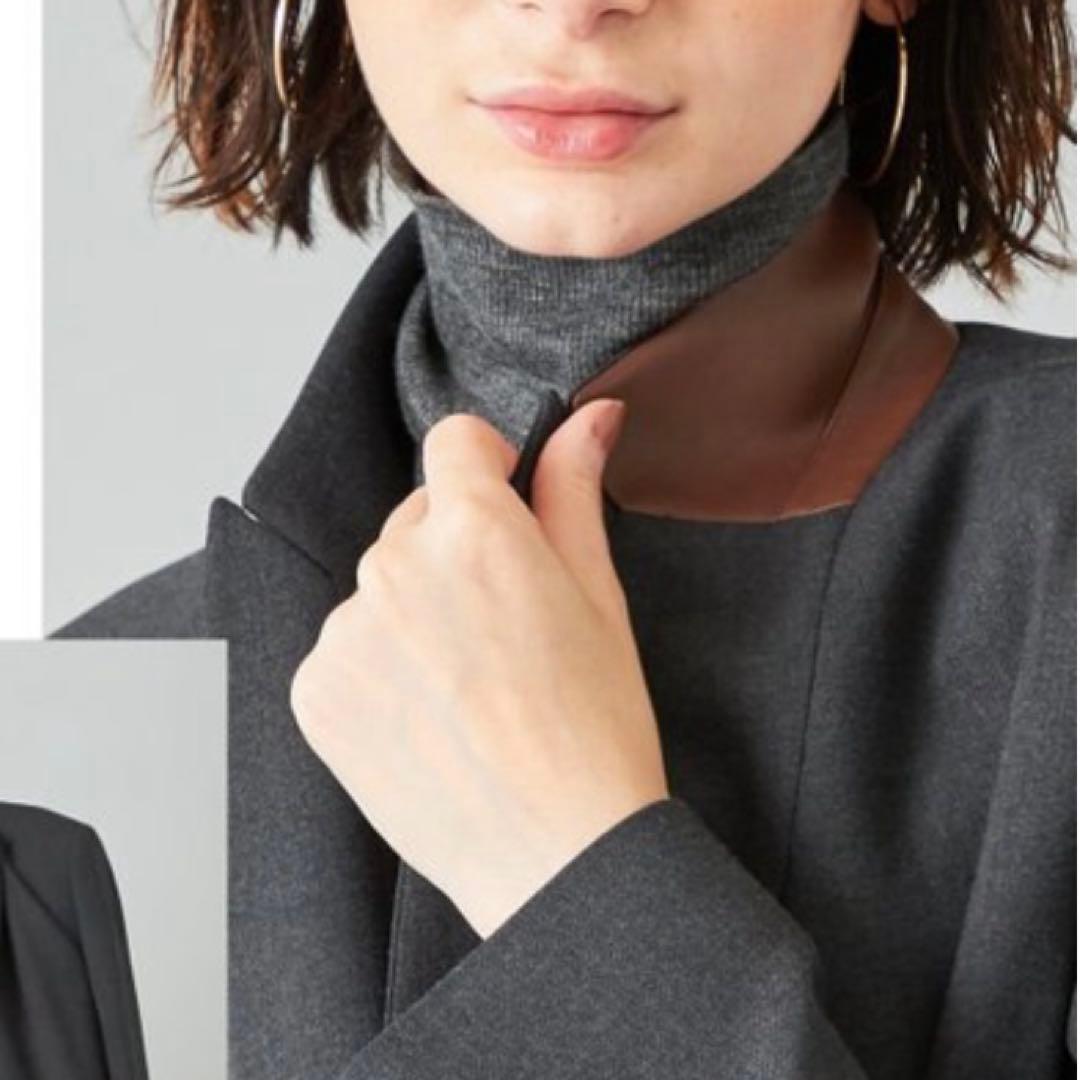 ゆきん様　ベイジ　VILLAZ シングルジャケット 4 ダークグレー エコレザー