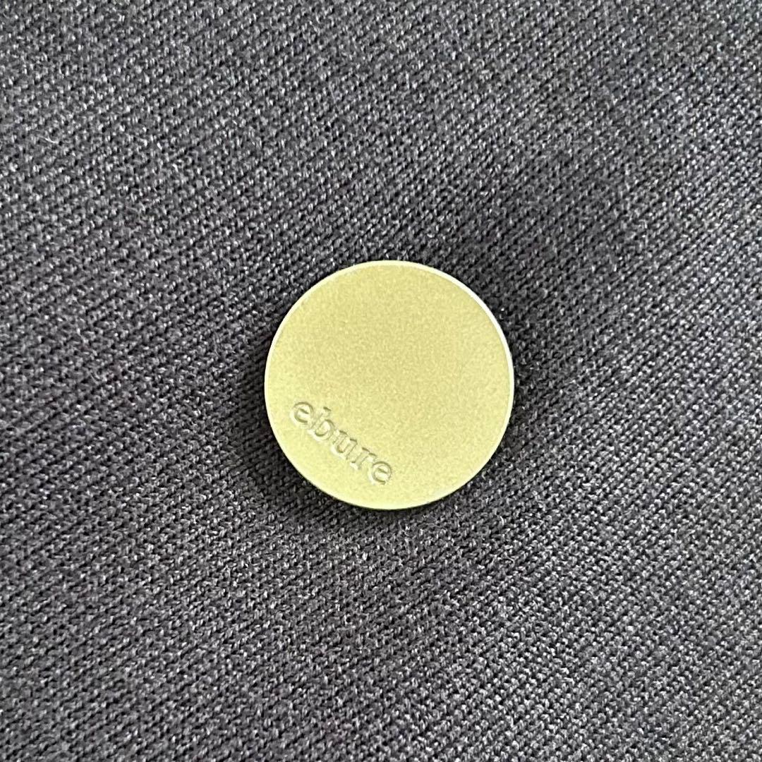 【タグ付】ebure コットン シルク ニットジャケット カーディガン 紺 38