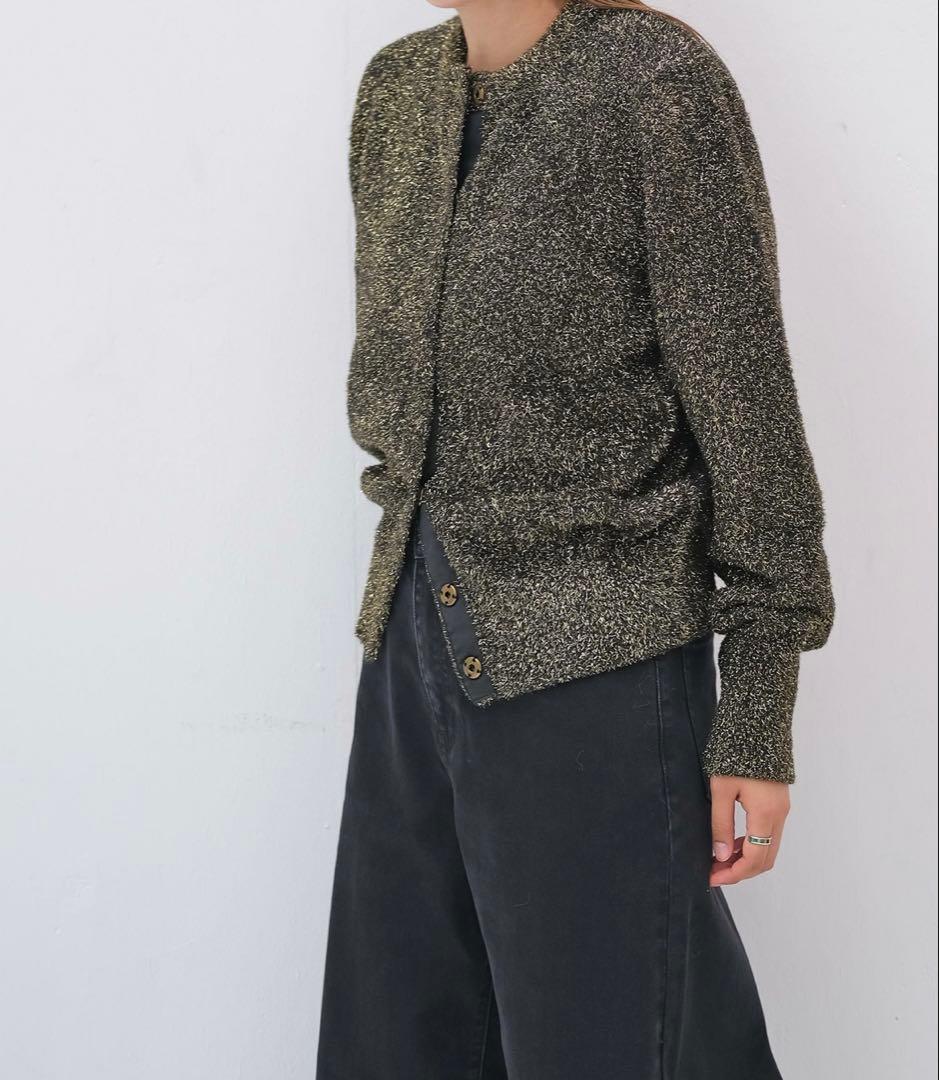 【新品未使用】グリッターニットカーディガン＆Iラインスカート セット売り