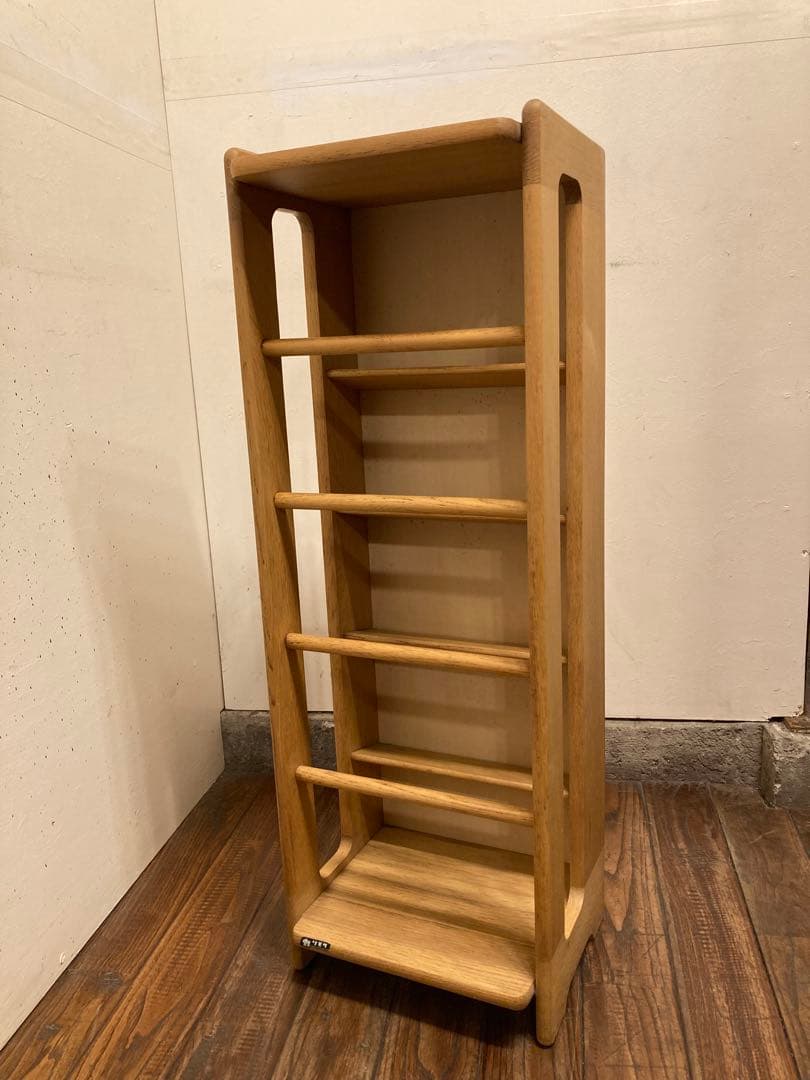 オールドカリモク オーク材 スリッパラック シューズラック 北欧モダン