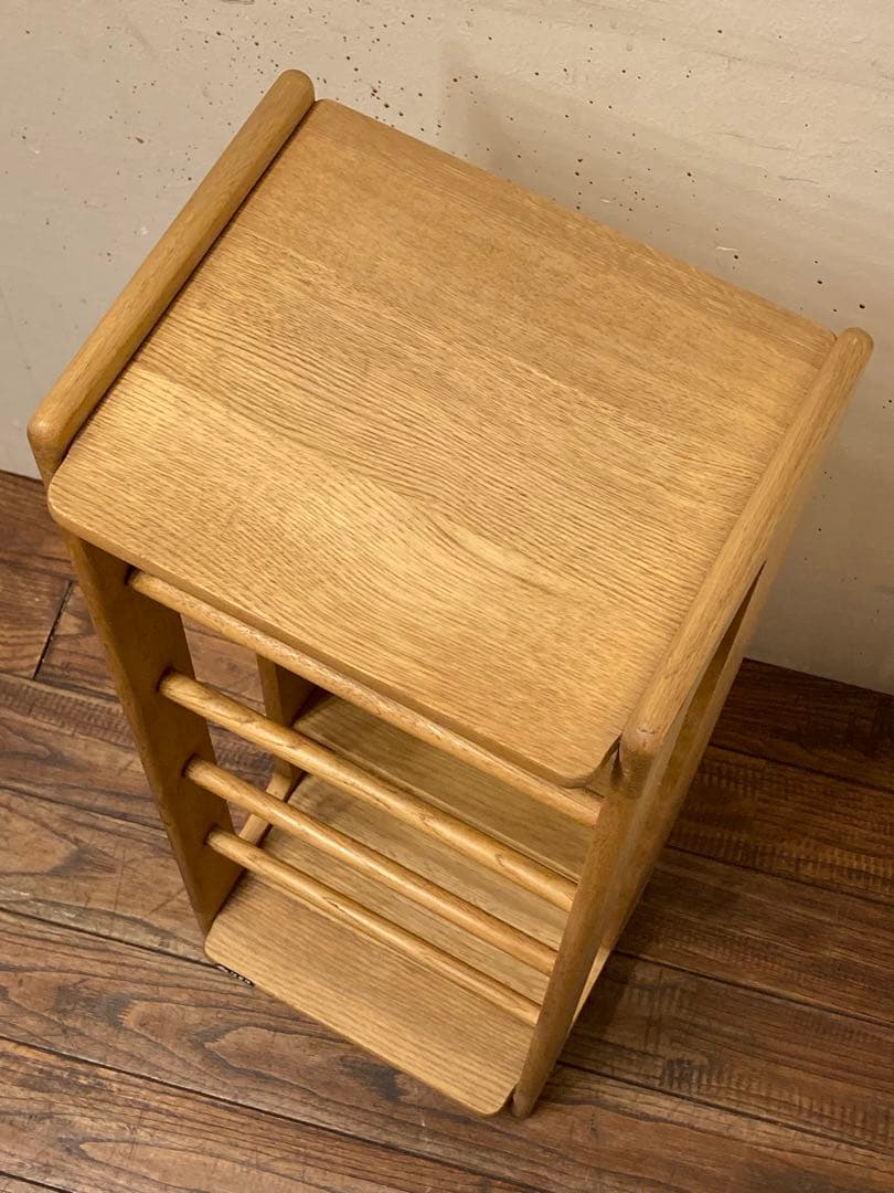 オールドカリモク オーク材 スリッパラック シューズラック 北欧モダン