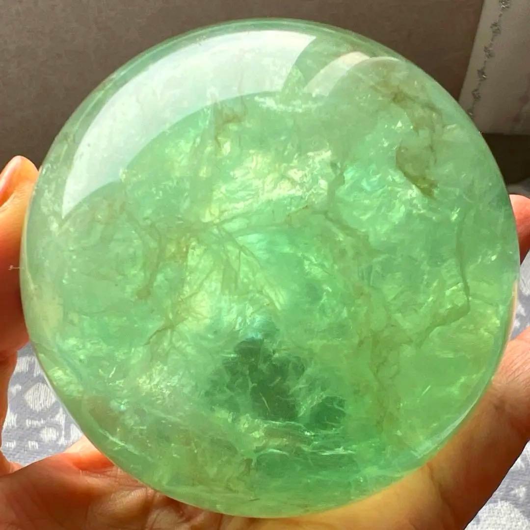 レア☆スフィア☆ブルーグリーン キラキラ虹入り