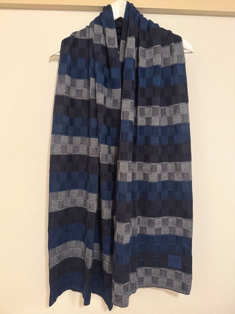 【未使用】LOUIS VUITTON ルイヴィトン コットン ストール ダミエ
